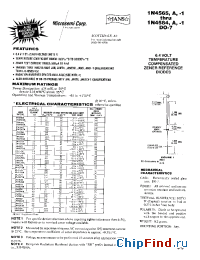 Datasheet 1N4564 manufacturer Microsemi